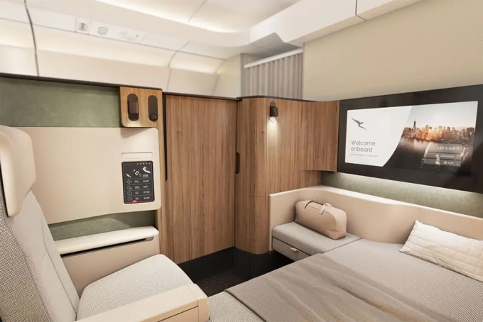 Khoang hạng Nhất. Ảnh: Qantas