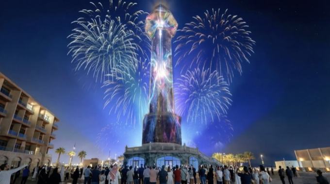 Show tr&igrave;nh diễn c&ocirc;ng nghệ 3D Mapping Long V&acirc;n Kh&aacute;nh Hội. Ảnh: Sun Group