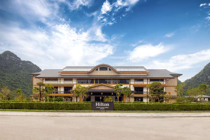 Hilton Quang Hanh Onsen Resort nh&igrave;n từ ph&iacute;a trước. Ảnh: Hilton
