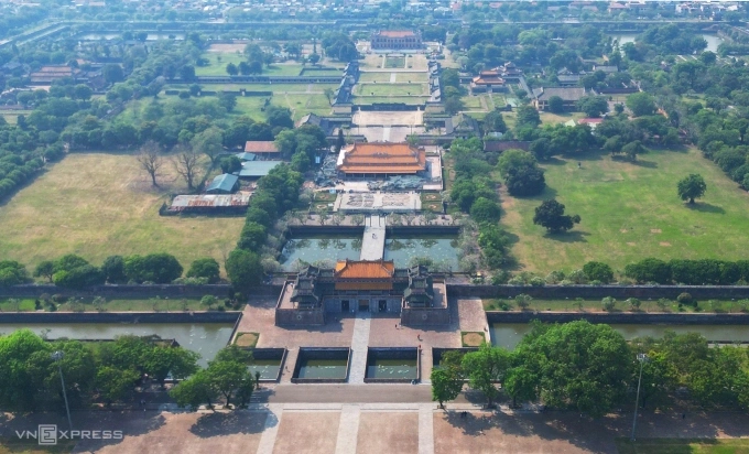 Đại nội Huế nh&igrave;n từ tr&ecirc;n cao. Ảnh: V&otilde; Thạnh